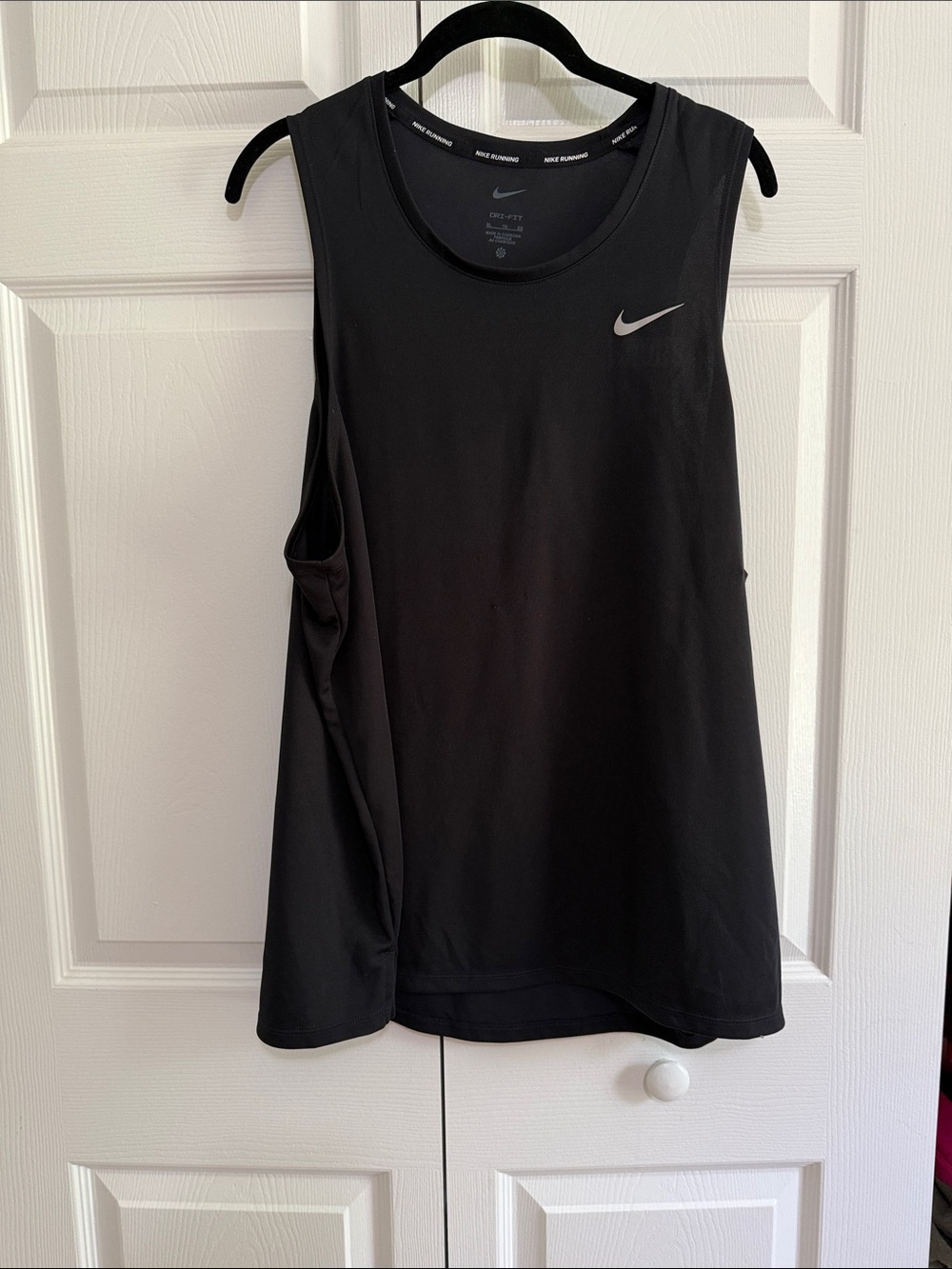 Nike Black Women's Dri-FIT Workout Tank with Reflective Swoosh